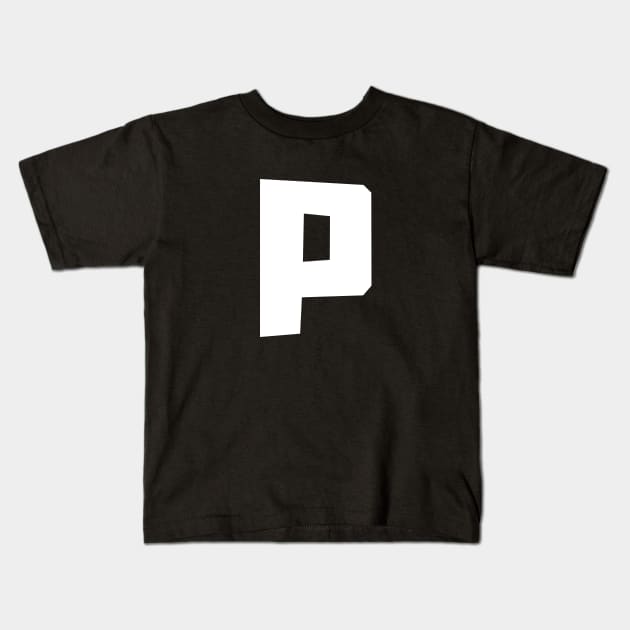 Initial name letter P Kids T-Shirt by Abz_Cloth